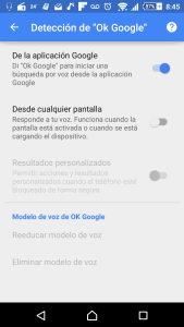 Configuración Ok Google