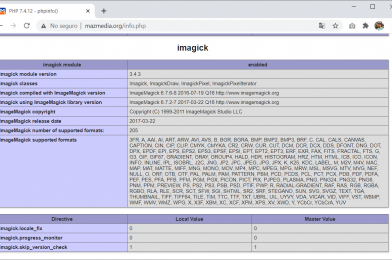 Version warning: Imagick was compiled against Image Magick version 1654 but version 1650 is loaded. Imagick will run but may behave surprisingly in Unknown on line 0 [Solucionado]